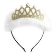 thumbnail image 1 of Gymnture Christmas Plush Pearl Tiaras Headpiece for Wedding, 1 of 1