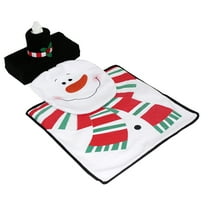 LABSERRON Toilet Seat Cover Set Fabric Assorted Color Bathroom Decorations 1 Set 20.9x20.1in