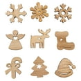 thumbnail image 1 of Gymnture Christmas Wooden Cutouts Xmas Tree Decorations Ornaments - 1 Bag, 1 of 1