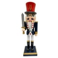 thumbnail image 1 of Gymnture Christmas Wooden Nutcracker Traditional Wooden Soldier Nutcracker Craft, 1 of 10