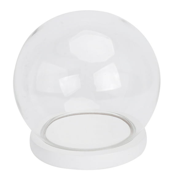 Gymnture Clear Glass Dome Cloche with Base for Plants and Decor (1/2/5 Pack)