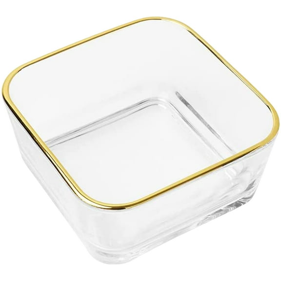 Gymnture Clear Glass Paper Clip Dispenser for Home Office Desk