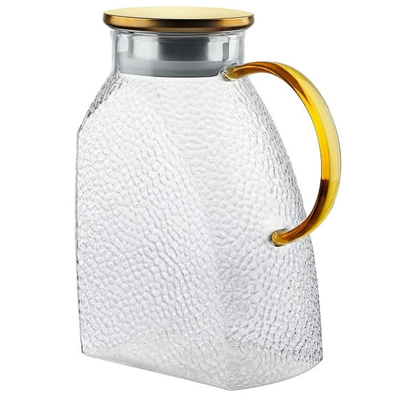 Gymnture Clear Glass Water Pitcher for Cold Drinks and Coffee