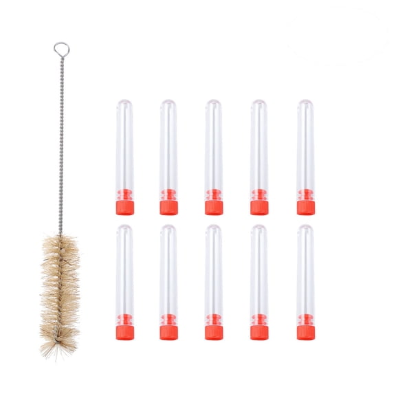 LABSERRON Clear Plastic Test Tubes for Liquid Holding with Lids Assorted Color 12x60mm