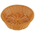 thumbnail image 1 of LABSERRON Plastic Bread Basket, 1Pc Rattan-Style Woven Storage Basket for Kitchen, Home Decor, Coffee Table Organizer, 1 of 10