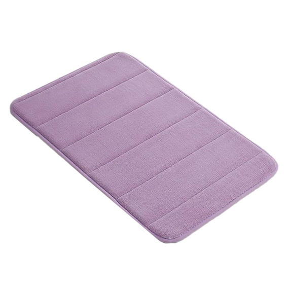 Gymnture Coral Fleece Floor Mat Memory Bathroom Carpet Skid Resistance Floor Mats Bathroom Floor Mat Foot Pad (Purple)