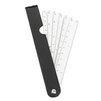 Gymnture Folding Ruler Angle Measurement Ruler Geometric White 190x25CM