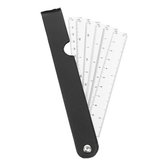 Gymnture Folding Ruler Angle Measurement Ruler Geometric White 190x25CM