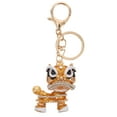 thumbnail image 1 of Gymnture Golden Lion Dance Keychain Rhinestone Pendant Car Keyring, 1 of 10