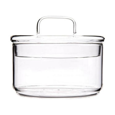 Gymnture Heat Resistant Glass Bowl with Lid - Transparent Salad Bowl