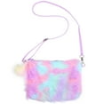 thumbnail image 1 of Gymnture Kids Wallet Kids Purse Fluffy Fuzzy Rainbow Crossbody Plush Handbags for Girls, 1 of 11