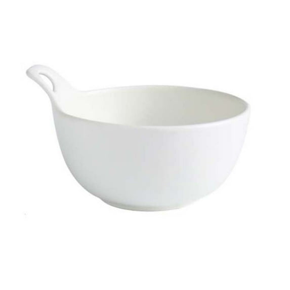 LABSERRON White Ceramic Mixing Bowl For Household Users Casual Gathering 1Pcs 5.1In