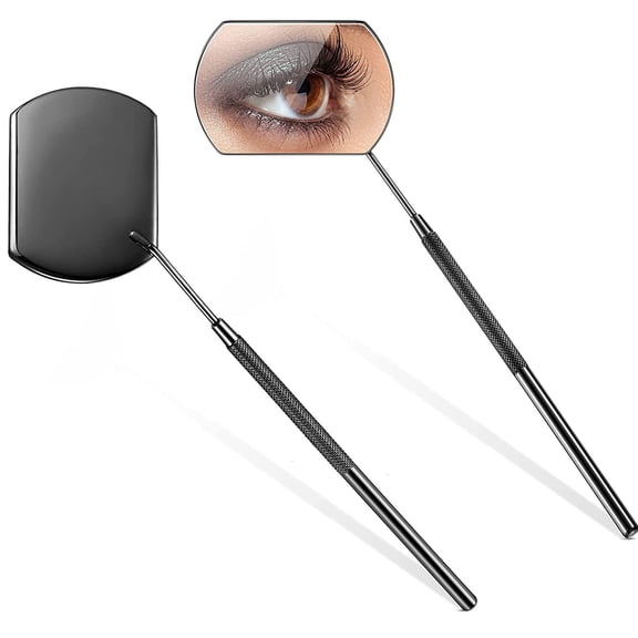 Stainless Steel Detachable Eyelash Extension Mirror for Makeup Inspection 1 Set Rose Gold