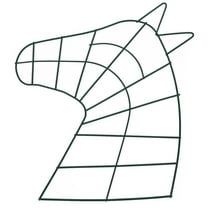 LABSERRON Christmas Decor Wreath Horse Metal Wreath Frame Iron 1Set 13.6X12.2X0.2In