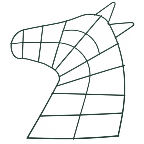 LABSERRON Christmas Decor Wreath Horse Metal Wreath Frame Iron 1Set 13.6X12.2X0.2In