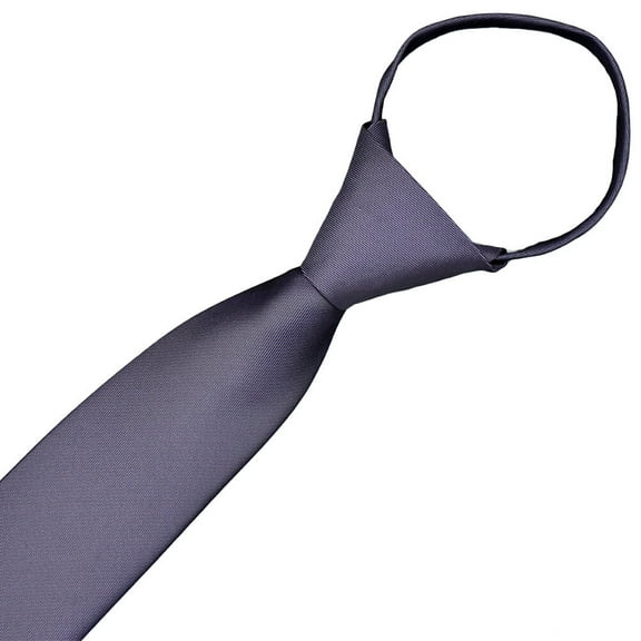 Gymnture Men's Purple Zipper Tie Clip-on Adjustable Neck Strap Wedding Skinny Ties
