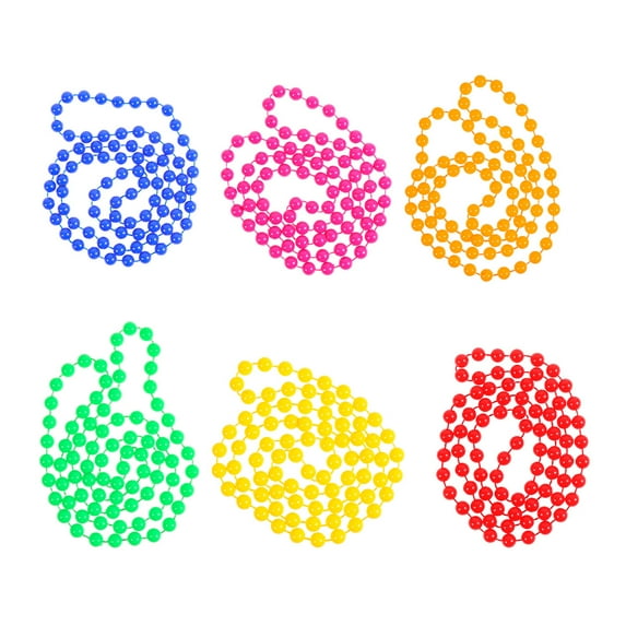 LABSERRON Party Necklaces Plastic Assorted Color For Families Masquerade Party 2Pack