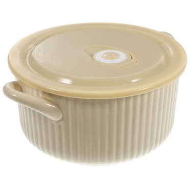 Gymnture Microwave Soup Mug with Handle & Lid - Beige
