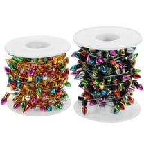 Gymnture Miniature Colorful Christmas Light String for Dollhouse Pretend Play