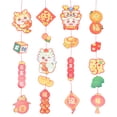 thumbnail image 1 of LABSERRON Spring Festival Pendants Orange Paper 4Pcs 23.58X3.93X0.04In, 1 of 10