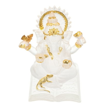 Gymnture New Year's Day Indian God Ganesha Statue Hindu Elephant Statue Ganpati Buddha Sculpture Hindu Gift Table Decor