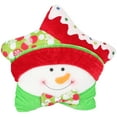 thumbnail image 1 of Gymnture New Year's Day Snowman Stars Plush Pillow for Christmas Decor, 1 of 10