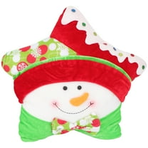 Gymnture New Year's Day Snowman Stars Plush Pillow for Christmas Decor