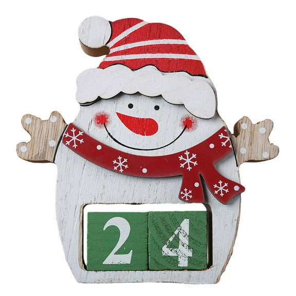 Gymnture New Year's Day Wooden Christmas Countdown Blocks for Home/Office