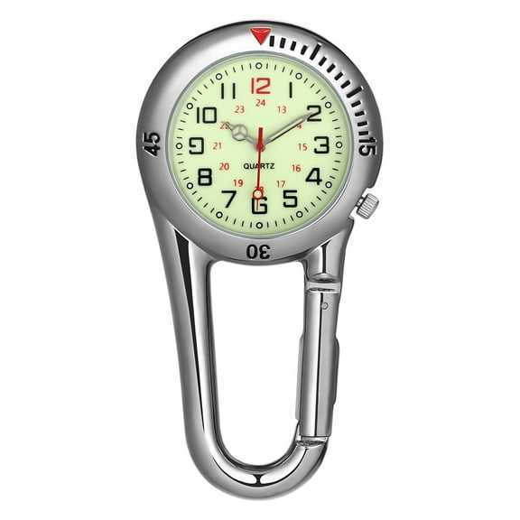 Gymnture Nursing Watch Clip-on Carabiner Pocket Watch for Men