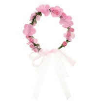 Gymnture OSALADI Bridal Flower Crown Hair Bands for Girls Wedding - Pink