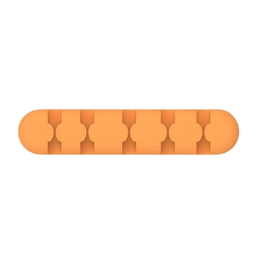 Gymnture Orange Cable Clips 5 Holes Cord Organizer Desktop Management Self Adhesive
