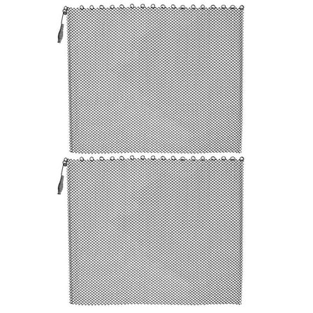 Gymnture Outdoor Fireplace Mesh Screens - 2 Metal Curtains for Sparks Guard
