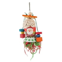 Gymnture Parrot Cage Shredding Toy Foraging Hanging Loofah Grinding Stick Bird Chew Toy