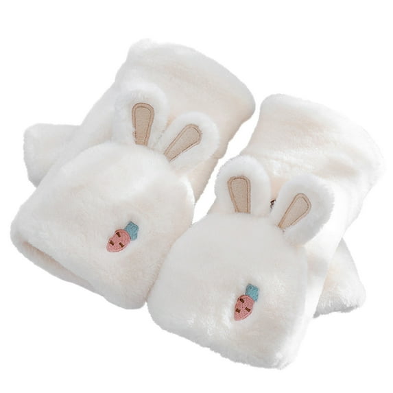 Gymnture Plush Finger Convertible Mittens for Girls