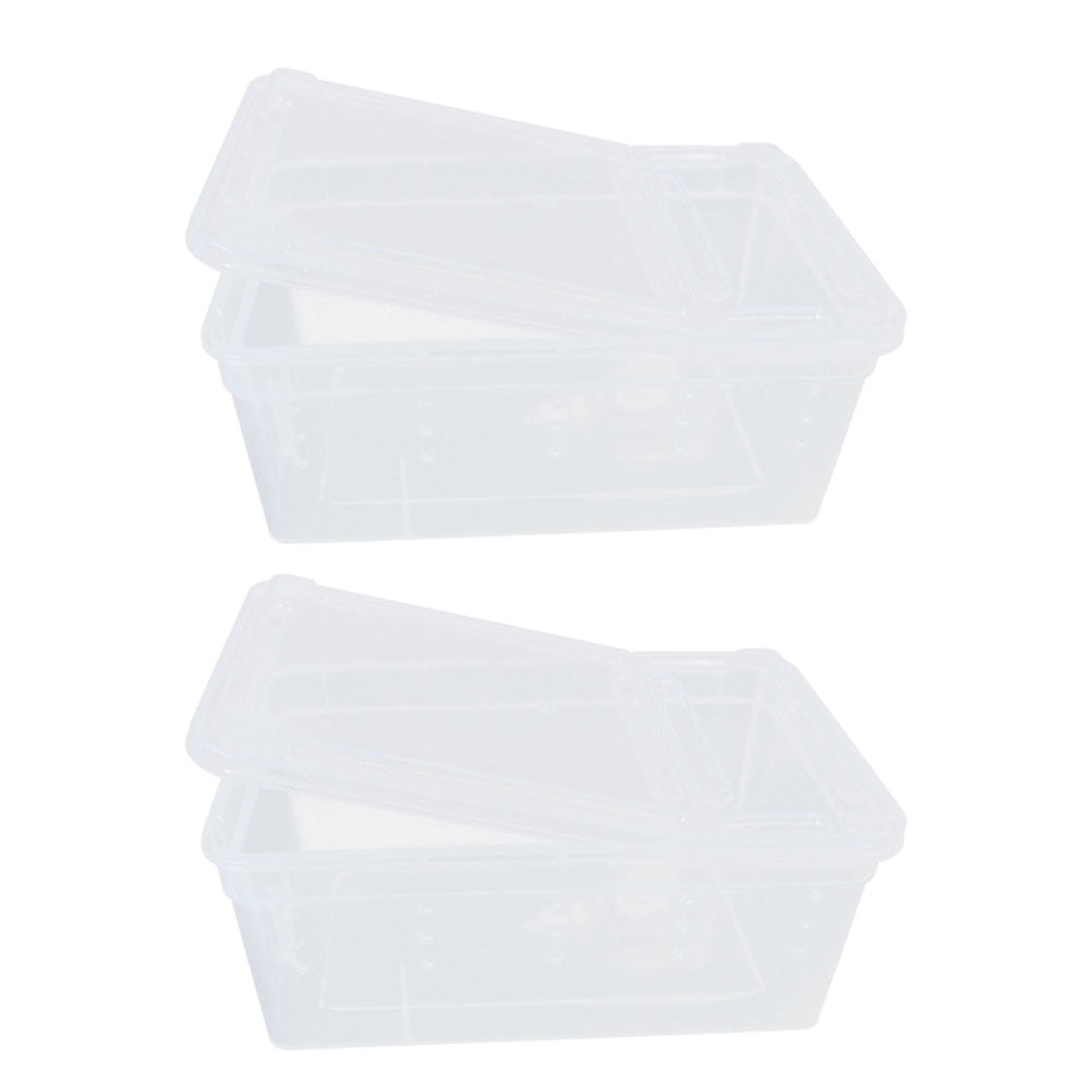 Gymnture Reptile Feeding Box 2 Pcs Reptile Feeding Box Worm Insects