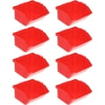 thumbnail image 1 of Gymnture Screws Organizer 8pcs Small Storage Bin Wall Mount Red, 1 of 10