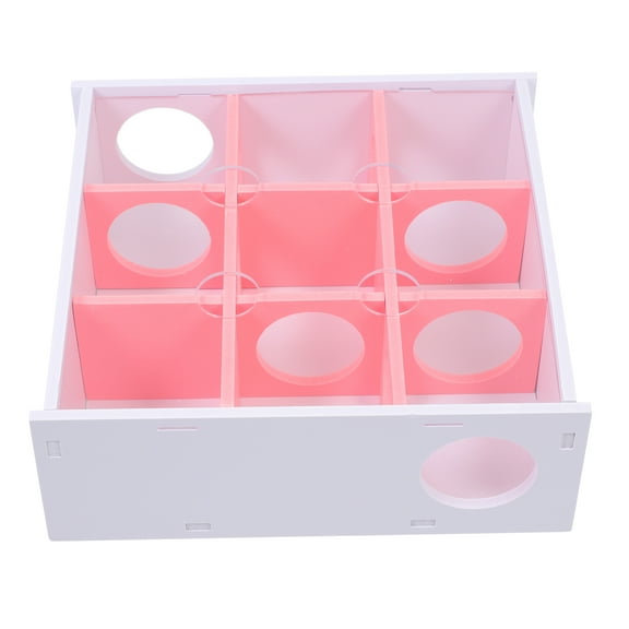 LABSERRON Acrylic Hamster Maze Toy Pink 1Pcs 8.3X7.9X3In