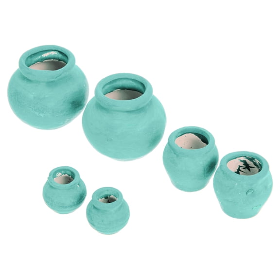 LABSERRON Set of 6 Sky Flower Pots for Home Decoration, Synthetic Material Small Plant Containers