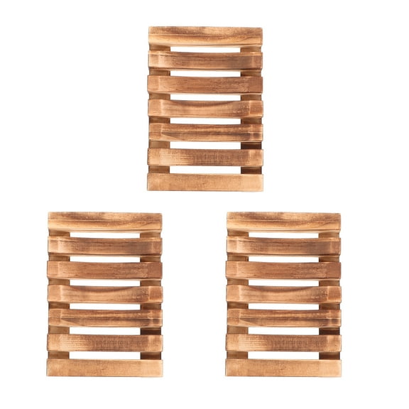 Gymnture Soap Holder Dish Shower Wood Tray Saver Bar Container Wooden Sponge Dishes Kitchen Rack Bathroom Case Hollow Sink Toilet