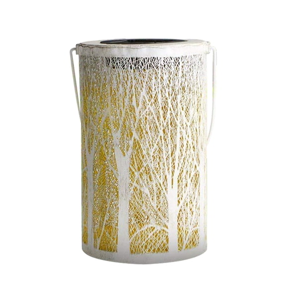 Gymnture Solar Lantern Hanging Lights Outdoor Lanterns Garden Waterproof Shadow Handle Tree Camping Metal Table Lawn Outside