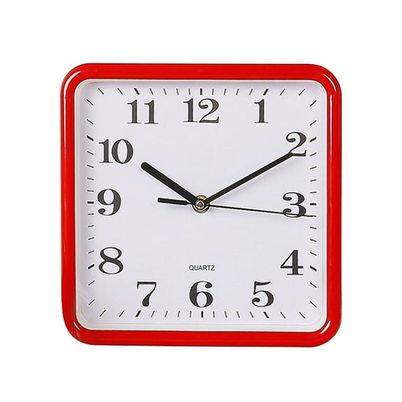 Gymnture Square Wall Clock Simple Wall Decorative Clock Art Decor Wall Clock for Home Office Living Room Bedroom (Random Color, No Battery)
