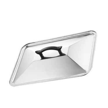 Gymnture Stainless Steel & Glass Universal Lid for Pots & Pans - Rectangular Pot Cover