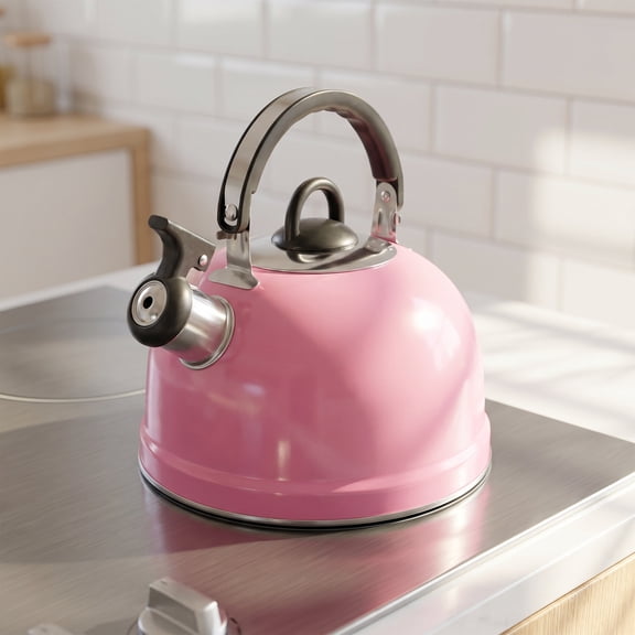 Gymnture Stainless Steel Whistling Tea Kettle - Pink