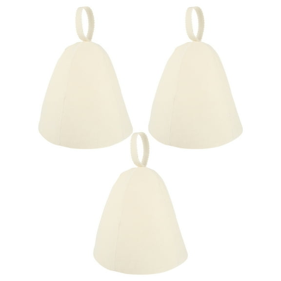 Gymnture Thickened Sauna Hat Felt Cover 3Pcs - Men, White