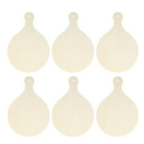 Gymnture Unfinished Wooden Cutting Board with Handle - 6Pcs