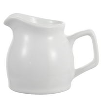 Gymnture White Ceramic Creamer with Handle Coffee Creamer Pitcher
