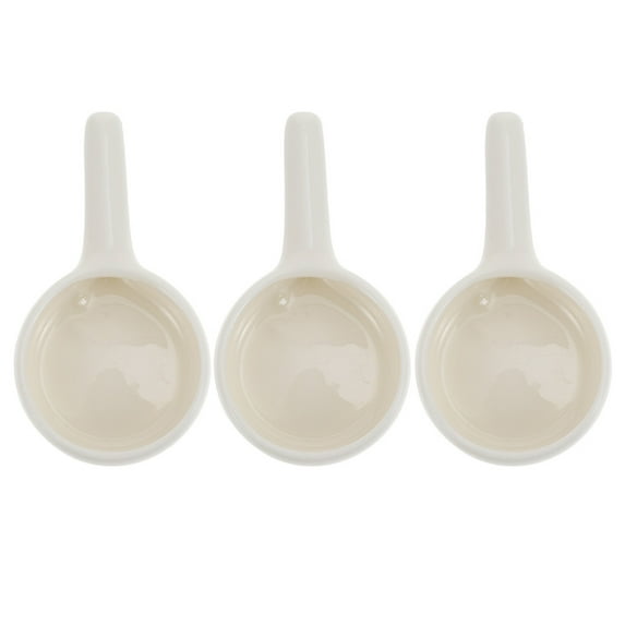 Gymnture White Ceramic Taper Candle Holders & Trays (3pcs)
