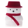 thumbnail image 1 of Gymnture White and Red Snowman Jewelry Case Creative Necklace Earring Container Christmas Packing Box Flannel Jewelry Ring Holder, 1 of 10