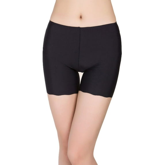 Gymnture Women Short Leggings Breathable Booty Underwear Shorts Boyshort Panty Under Skirt Shorts for Dress(Black)