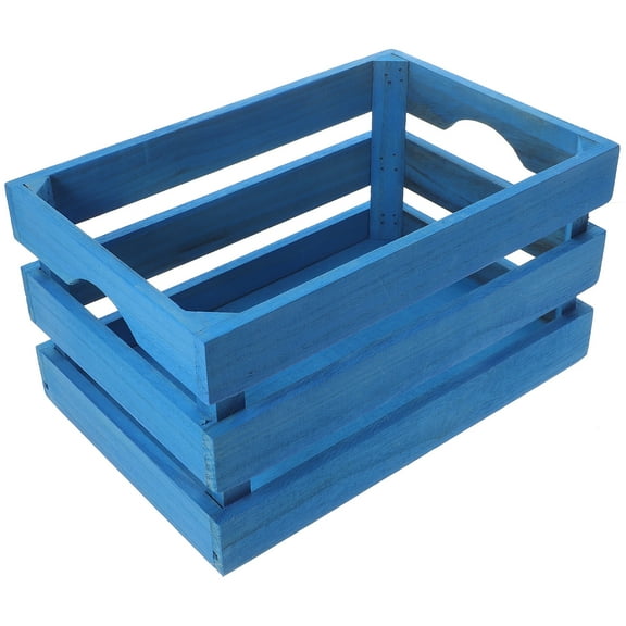 Gymnture Wooden Crates for Storage Display - Rustic Blue